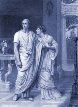 Julius Caesar and Calpurnia